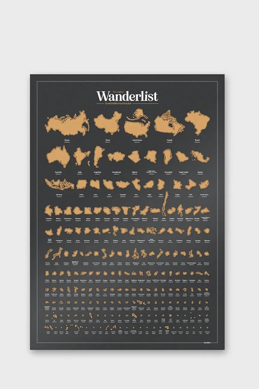 Плакат «Список путешествий» 42 x 59,4 см
