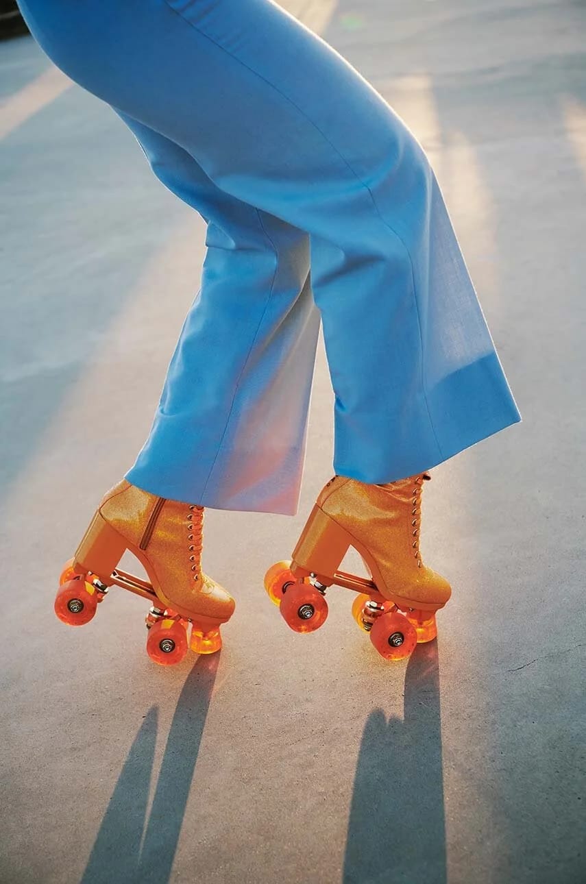 Роликовые коньки Sparkle Orange High Heel x роликовые коньки Marawa - фото 9