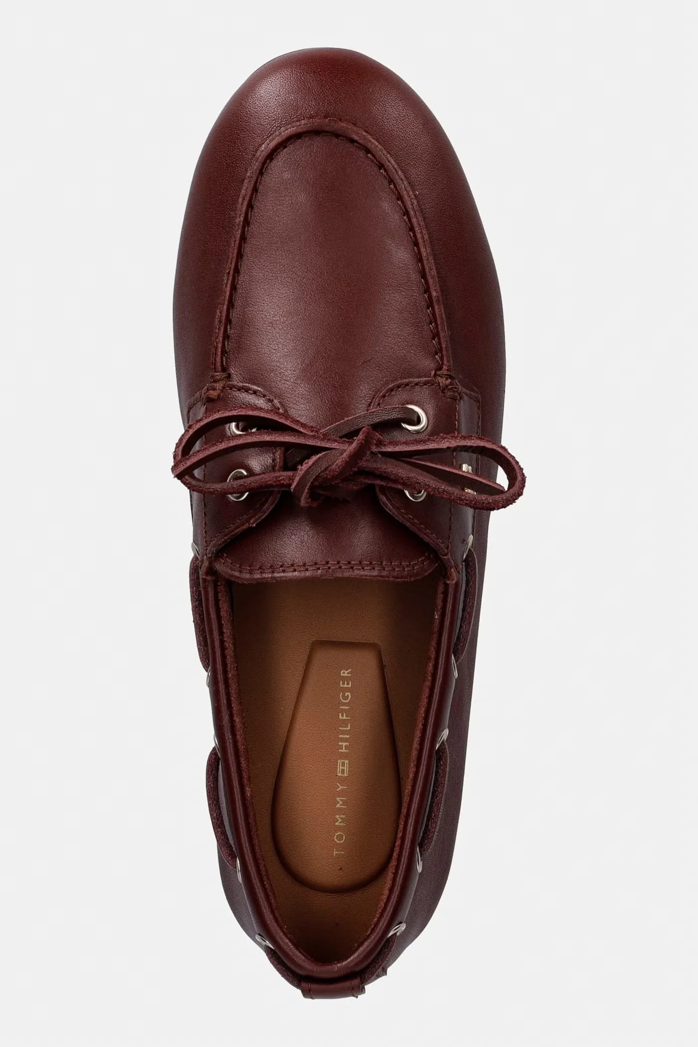 Мокасины женские кожаные TH SLEEK LEATHER BOAT SHOE - фото 4