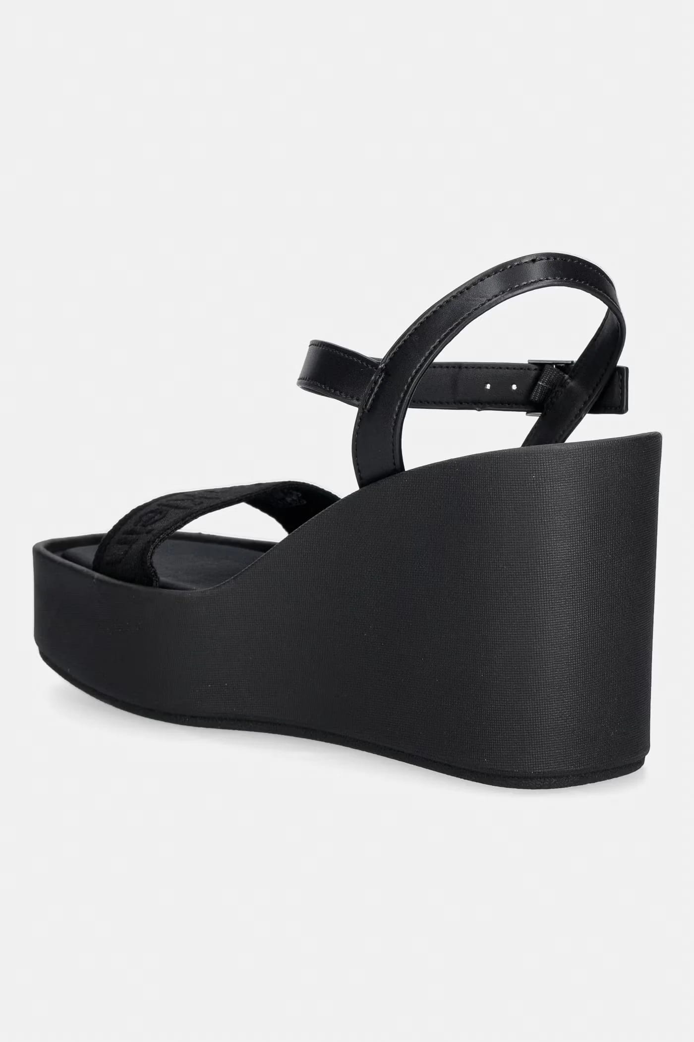 Босоножки на танкетке WEDGE 70 SNDL WEBBING LTH - фото 3