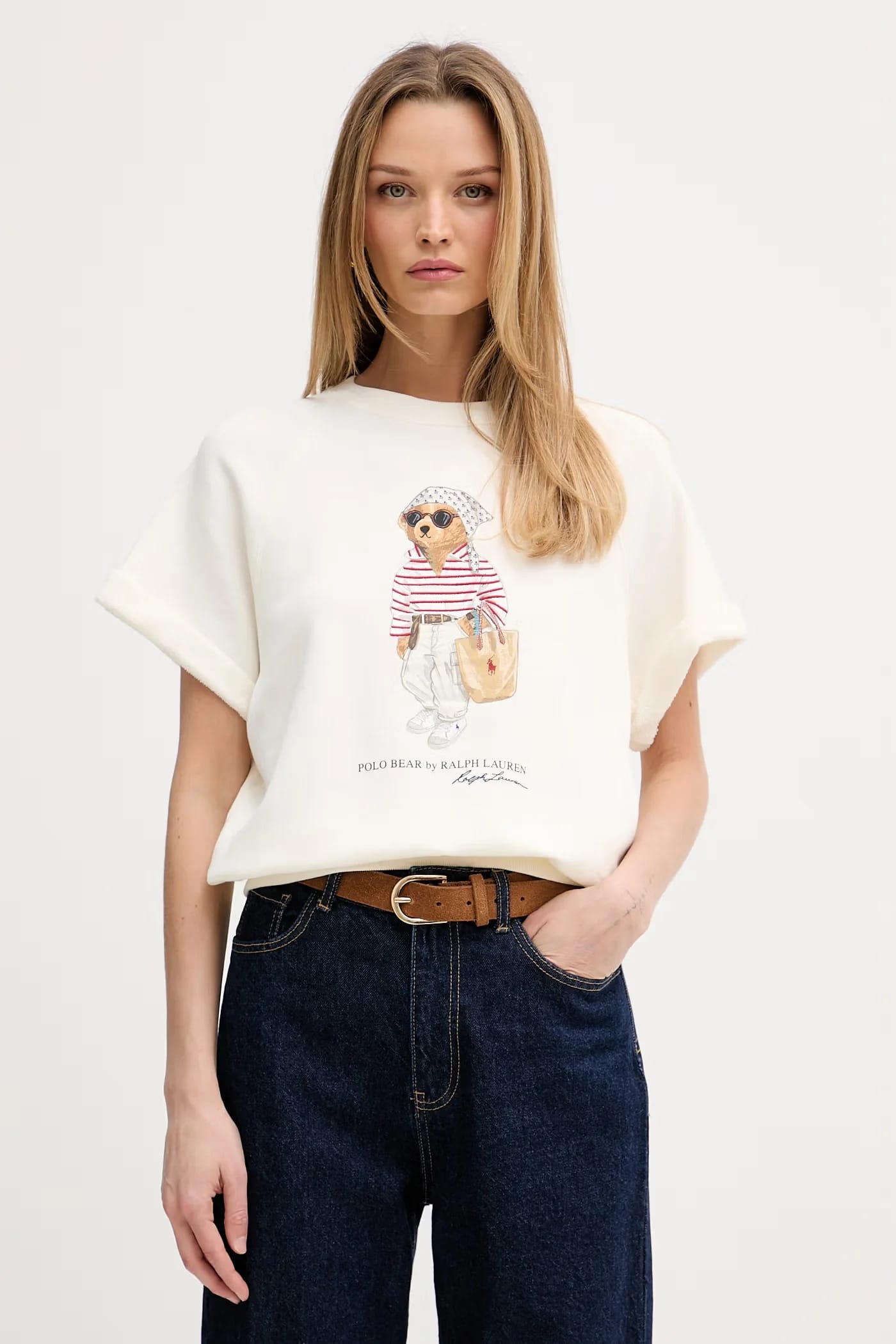 Женская хлопковая футболка ISLAND FLEECE-KNT-SWEATSHIRT