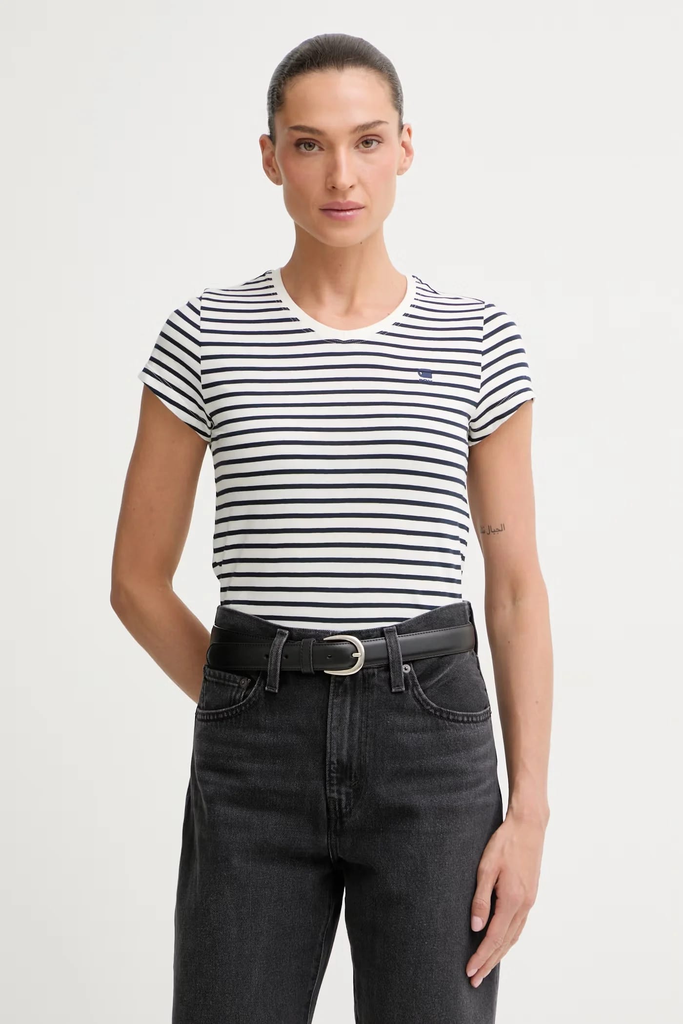 Женская хлопковая футболка Stripe eyben slim v t 2.0
