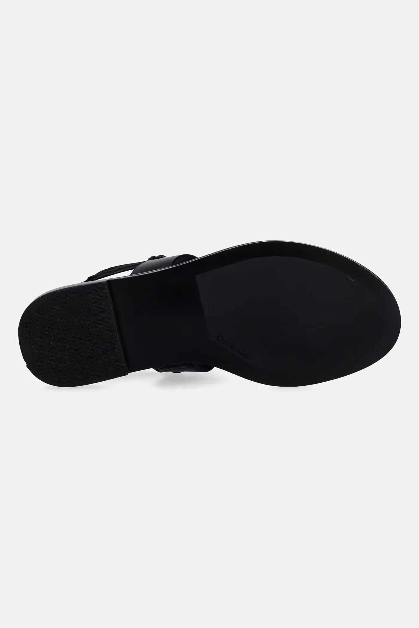 Женские кожаные сандалии на плоской подошве ROUND FLAT SNDL THONG LTH HDW - фото 5
