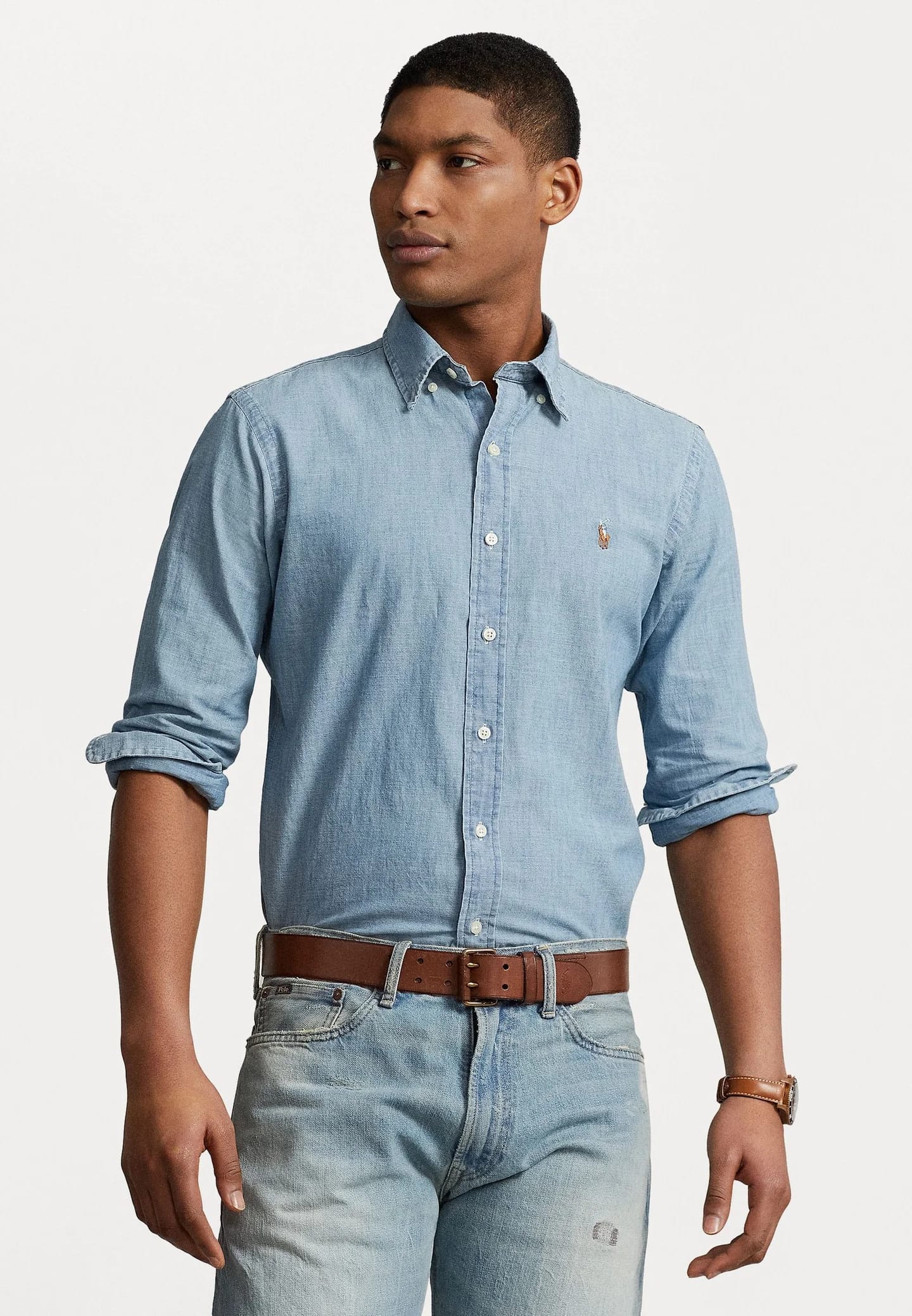РУБАШКА CUSTOM FIT CHAMBRAY - Рубашка