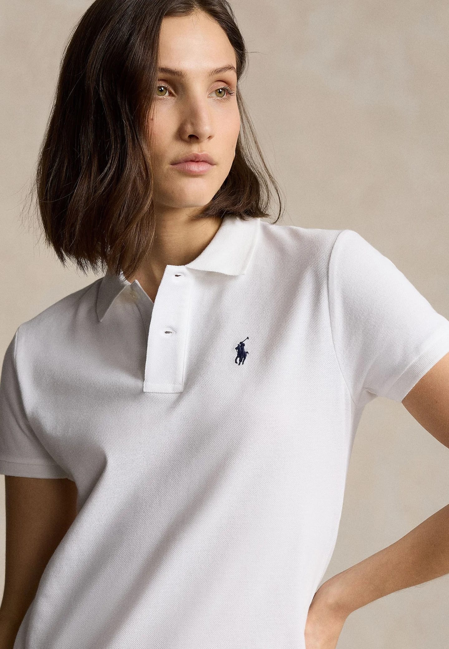 COTTON MESH POLO DRESS - Платье-толстовка - фото 5