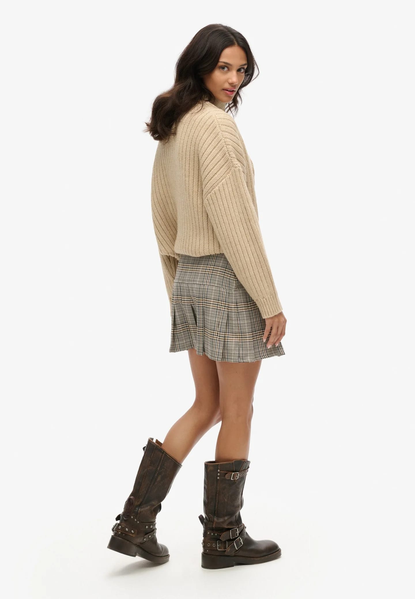 VINTAGE TWEED PLEAT - Юбка А-силуэта - фото 4