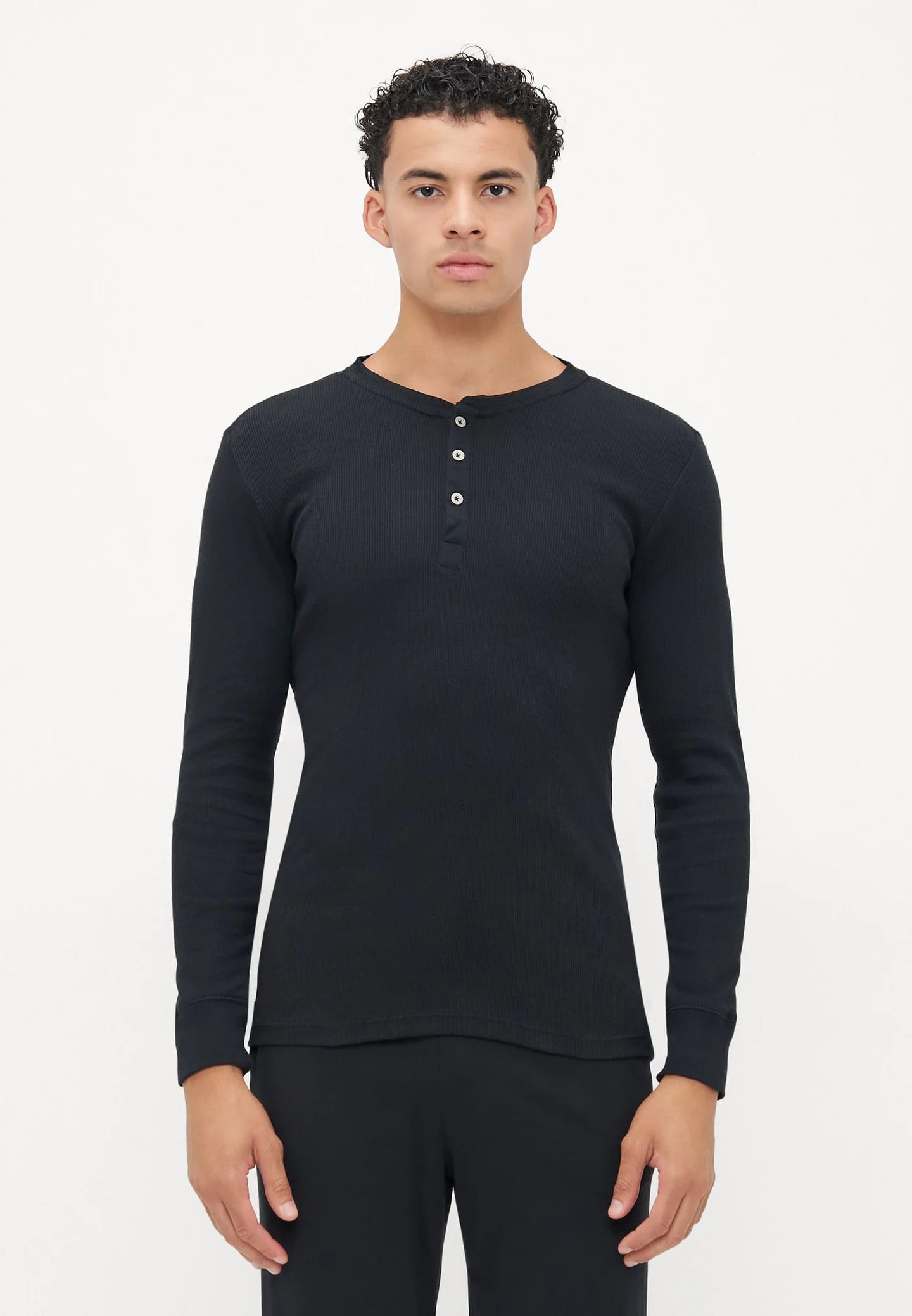 LONG SLEEVE HENLEY - Рубашка для сна