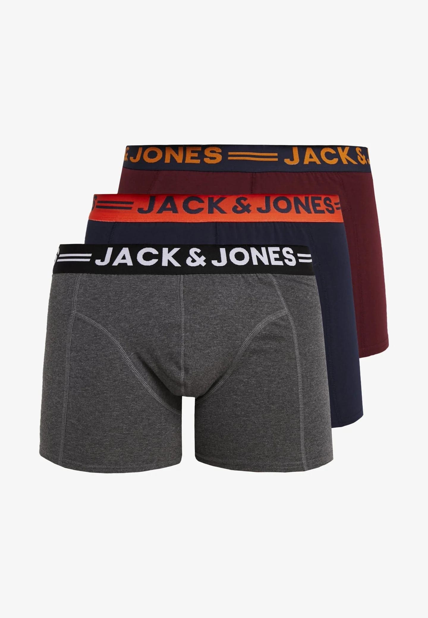 JACLICHFIELD PLUS TRUNKS 3 PACK — шорты-боксеры с короткими штанинами
