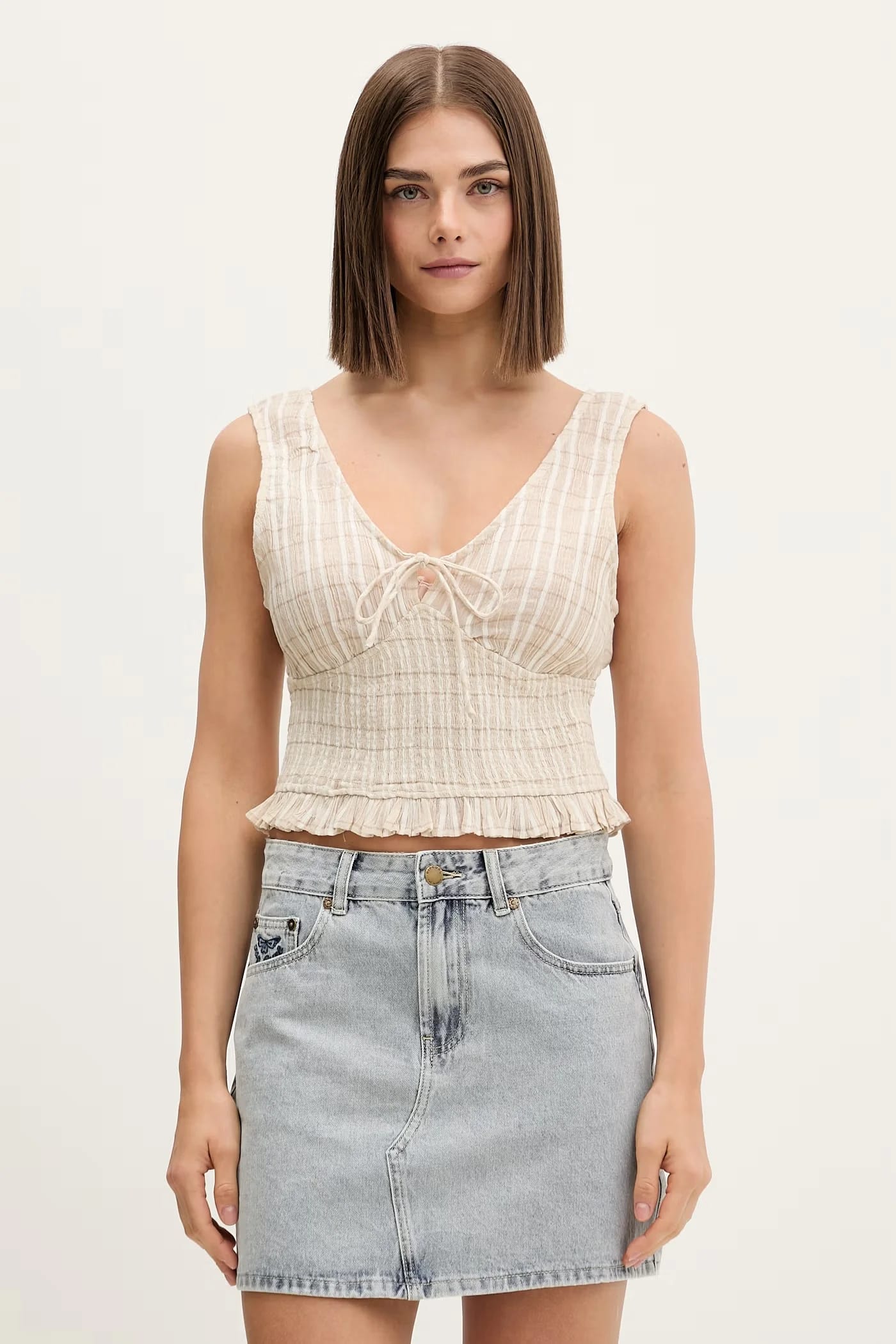 Женская хлопковая блузка PARADISE CHECK TOP