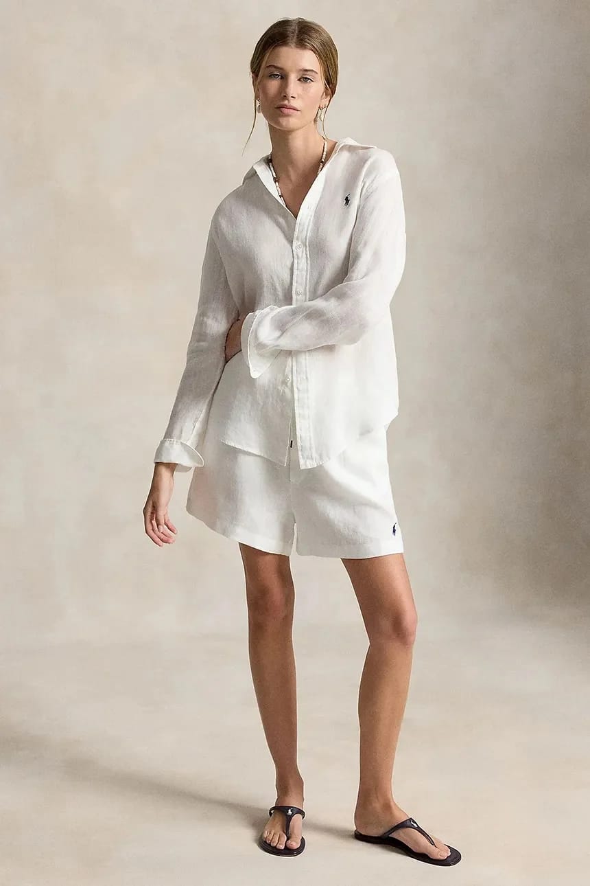 LINEN-WVN-SHORTS женские шорты - фото 3