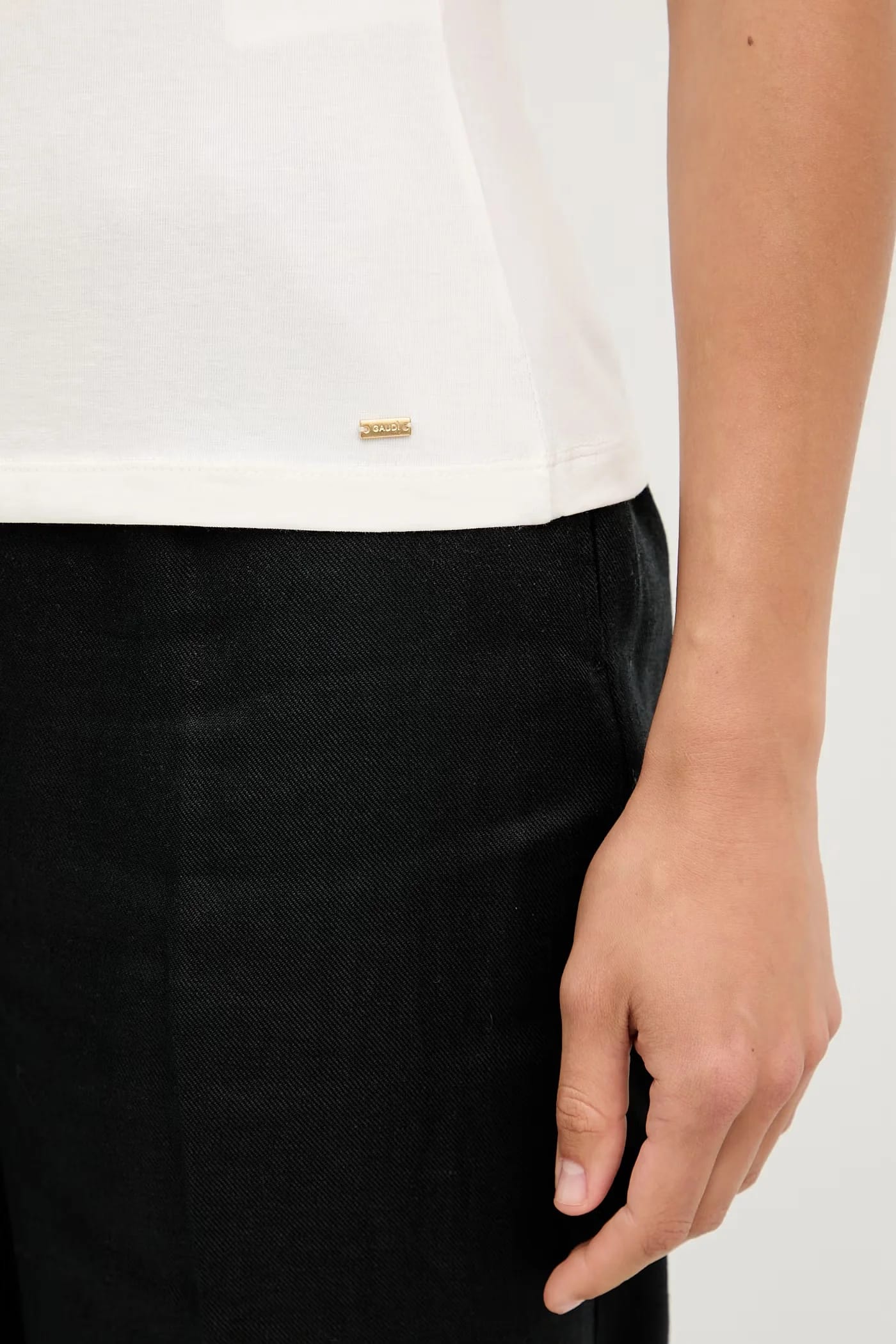 Женская хлопковая футболка с эластаном - фото 6