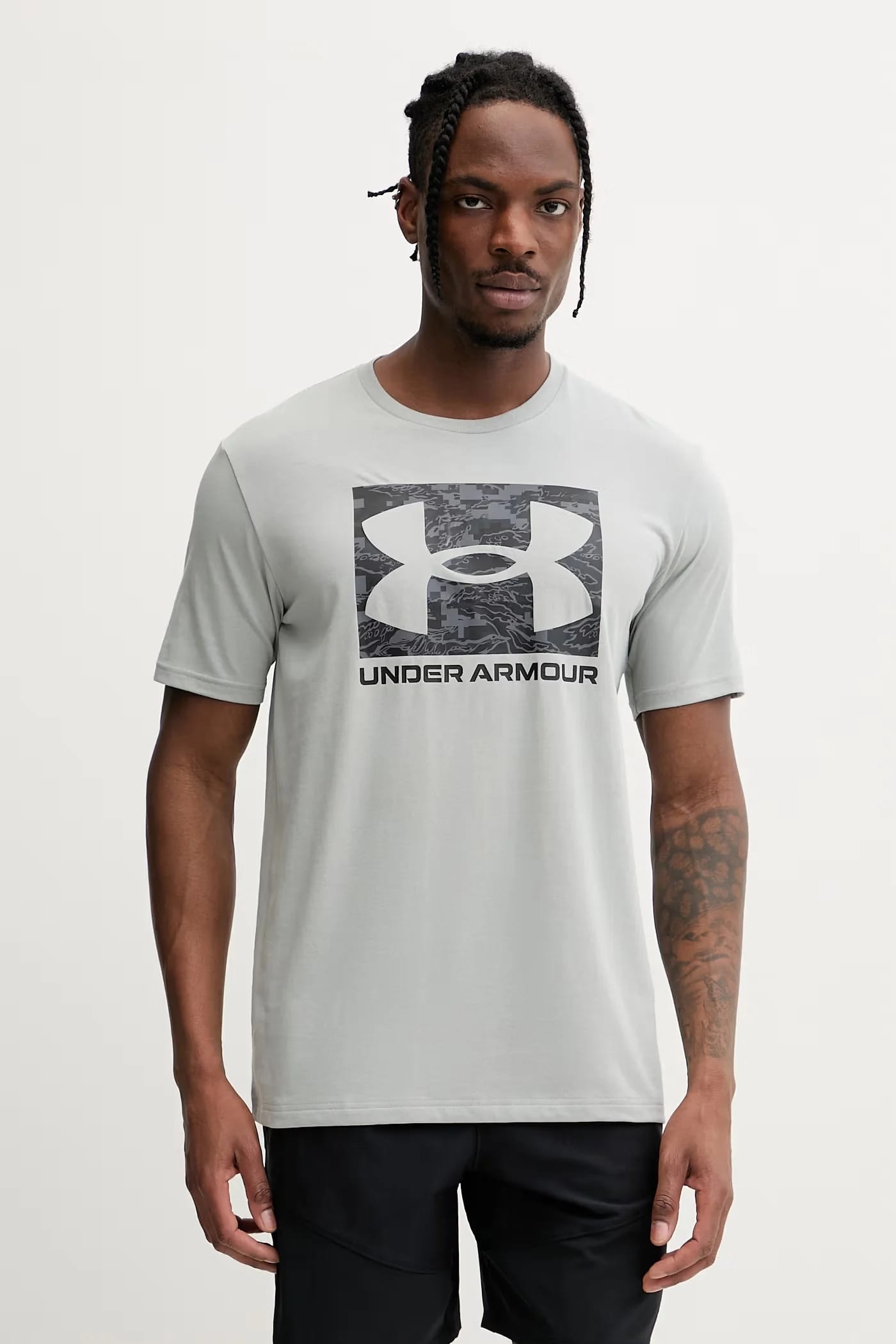 Мужская хлопковая футболка CAMO BOXED LOGO