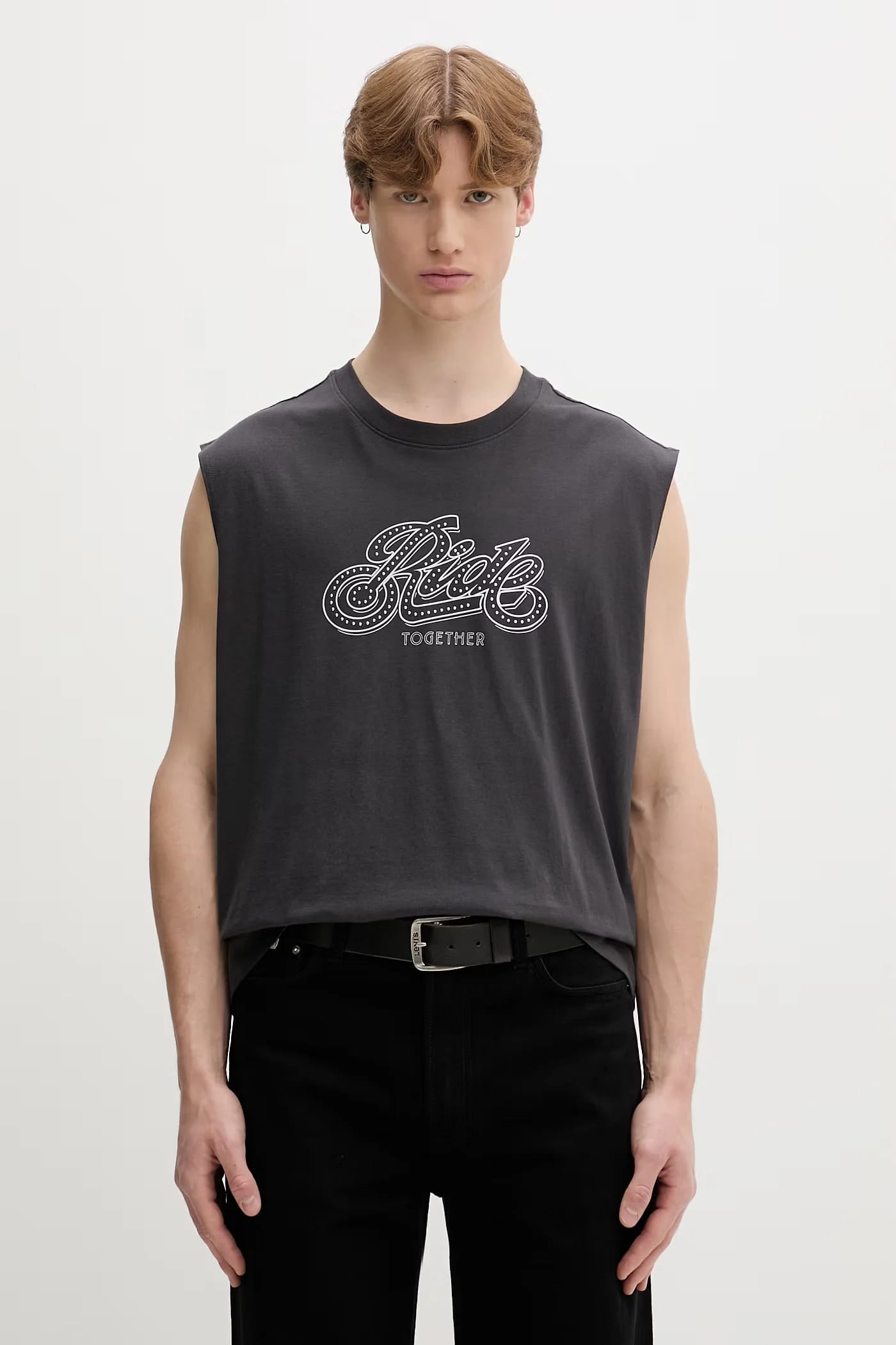 Мужской хлопковый топ CROPPED MUSCLE TANK RIDE TOGETHER x PRIDE