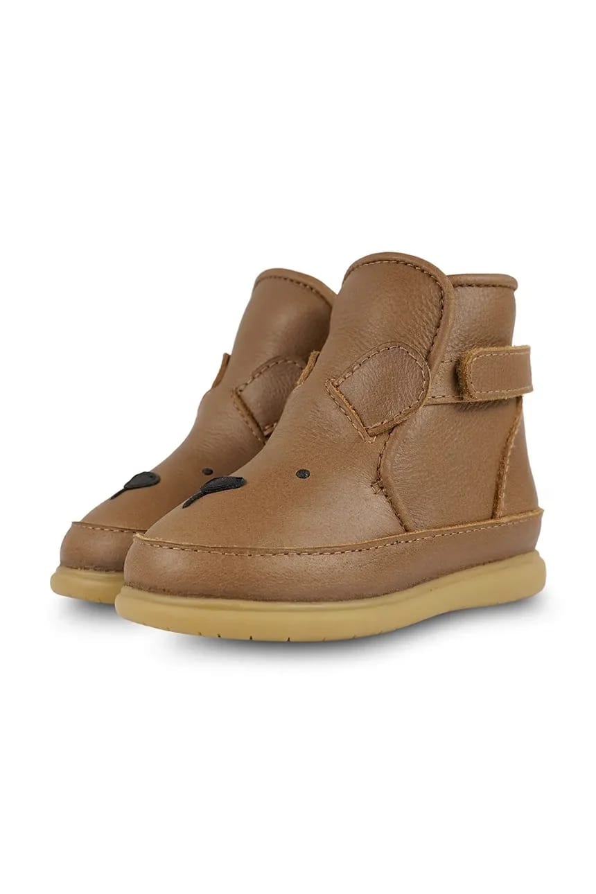 Детская кожаная зимняя обувь Dubu Classic Shoes Bear - фото 3