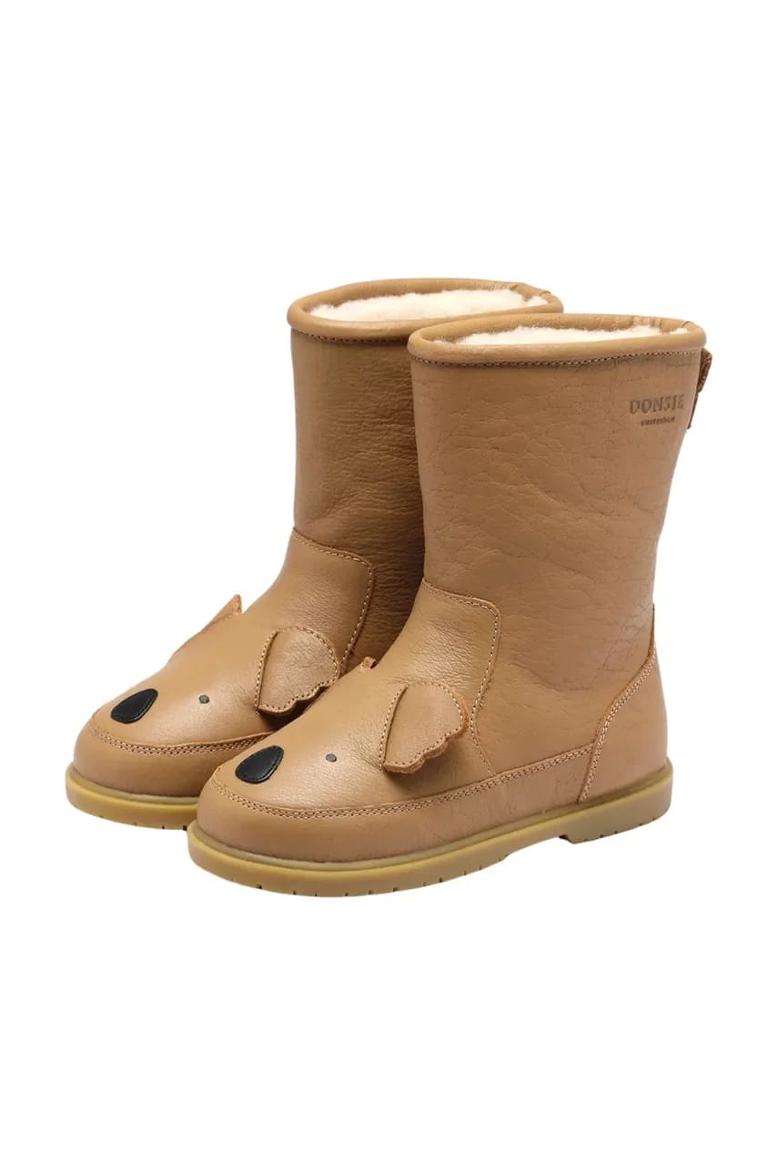 Детская кожаная зимняя обувь Wadudu Classic Boots Koala - фото 3