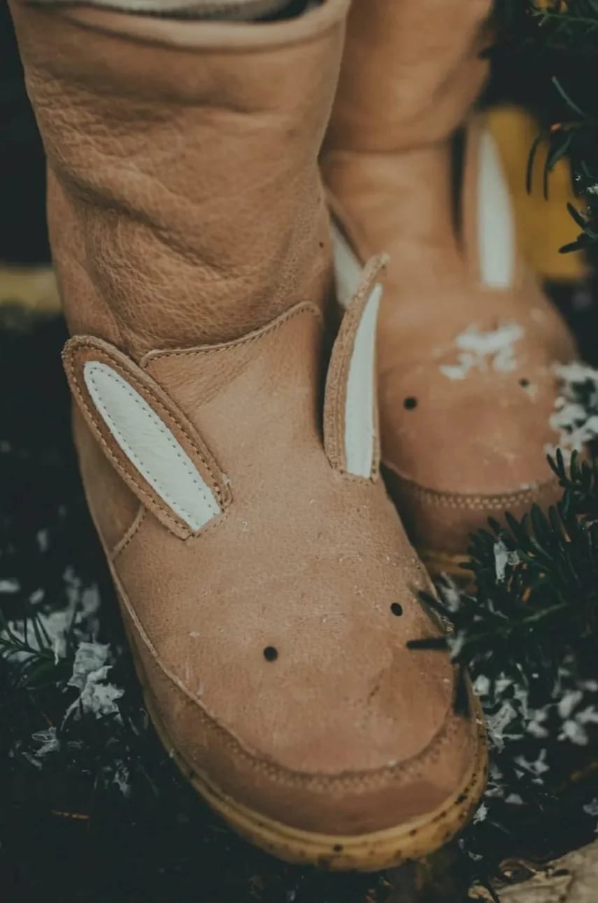 Детская кожаная зимняя обувь Wadudu Classic Boots Bunny