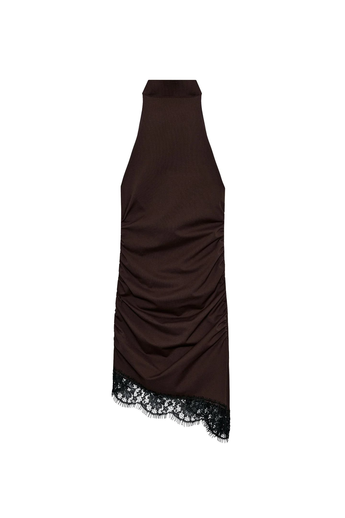 КОРОТКОЕ ПЛАТЬЕ С ДРАПировкой И КРУЖЕВОМ - фото 3