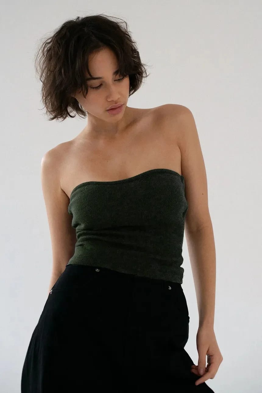 Женский топ Muuv из хлопка с эластаном LINEA - фото 1