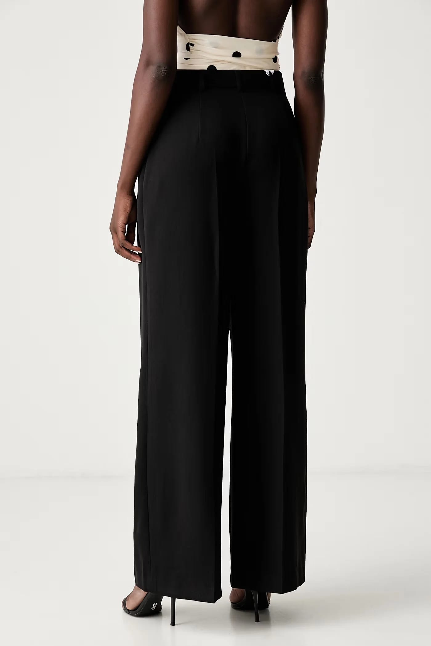 Женские широкие брюки VIOLA TROUSERS NOIR - фото 3