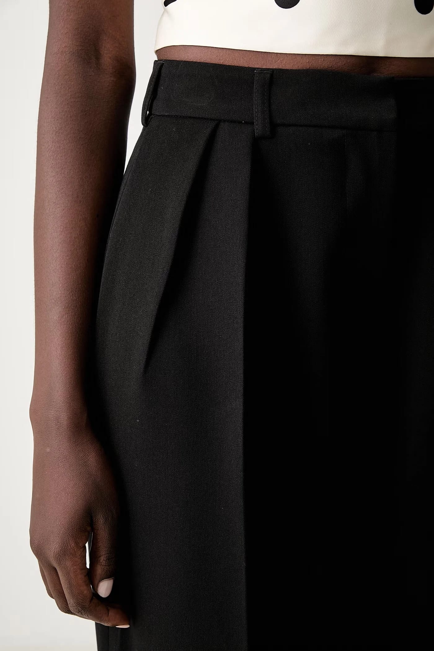 Женские широкие брюки VIOLA TROUSERS NOIR - фото 4