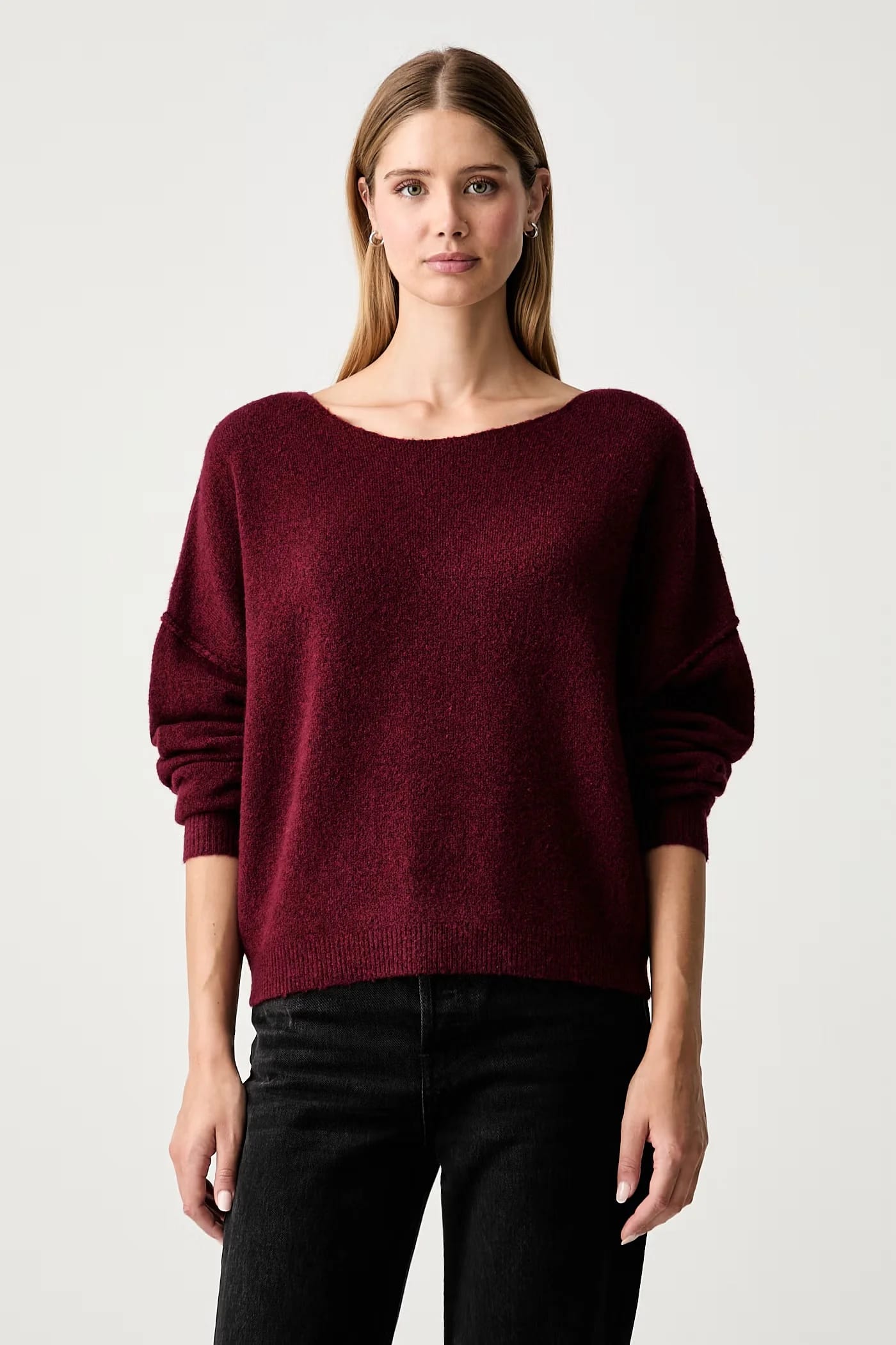 Женский свитер из шерсти PULL ML COL BATEAU - фото 1