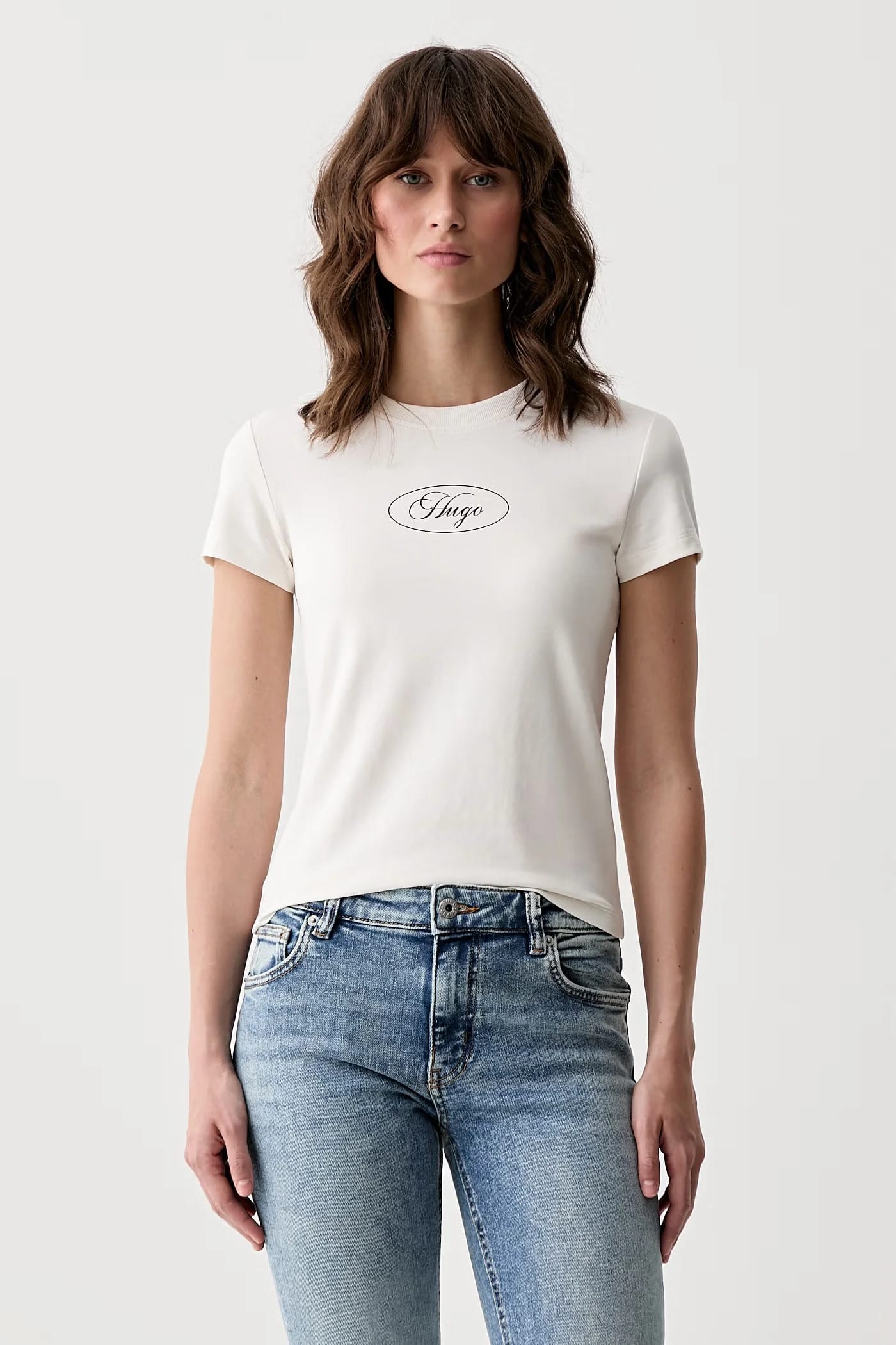 Женская футболка из хлопка с эластаном 90-х Tee_B_1 - фото 1