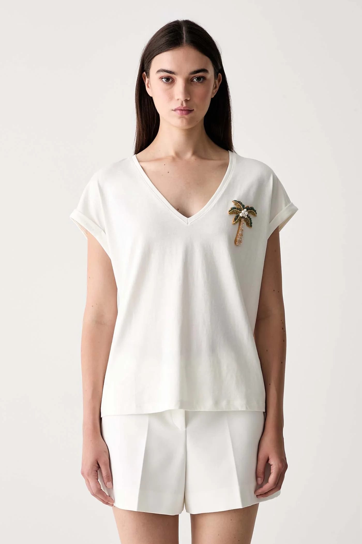 DPALM женская хлопковая футболка - фото 1