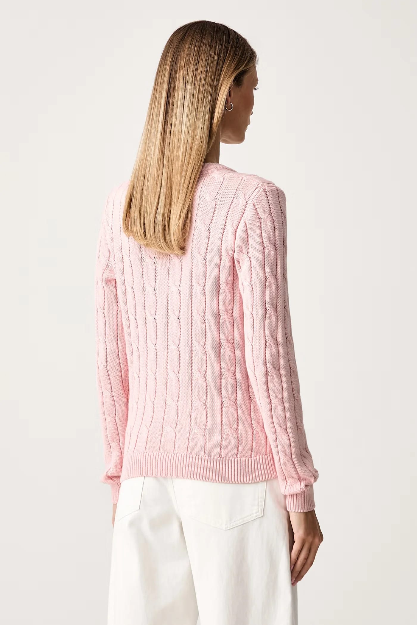 Женский хлопковый свитер CREW NECK CABLE - фото 3