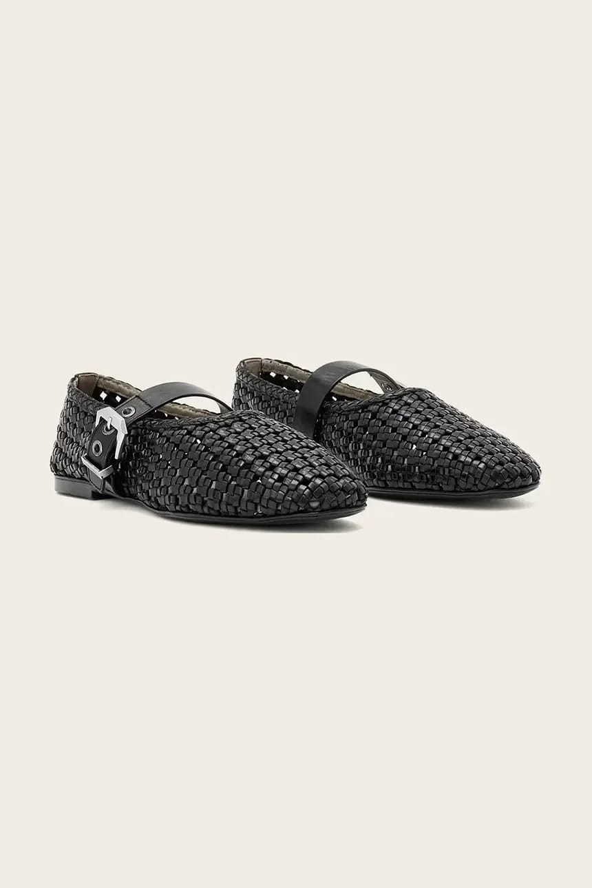 Кожаные балетки Sabine Woven Flat - фото 2