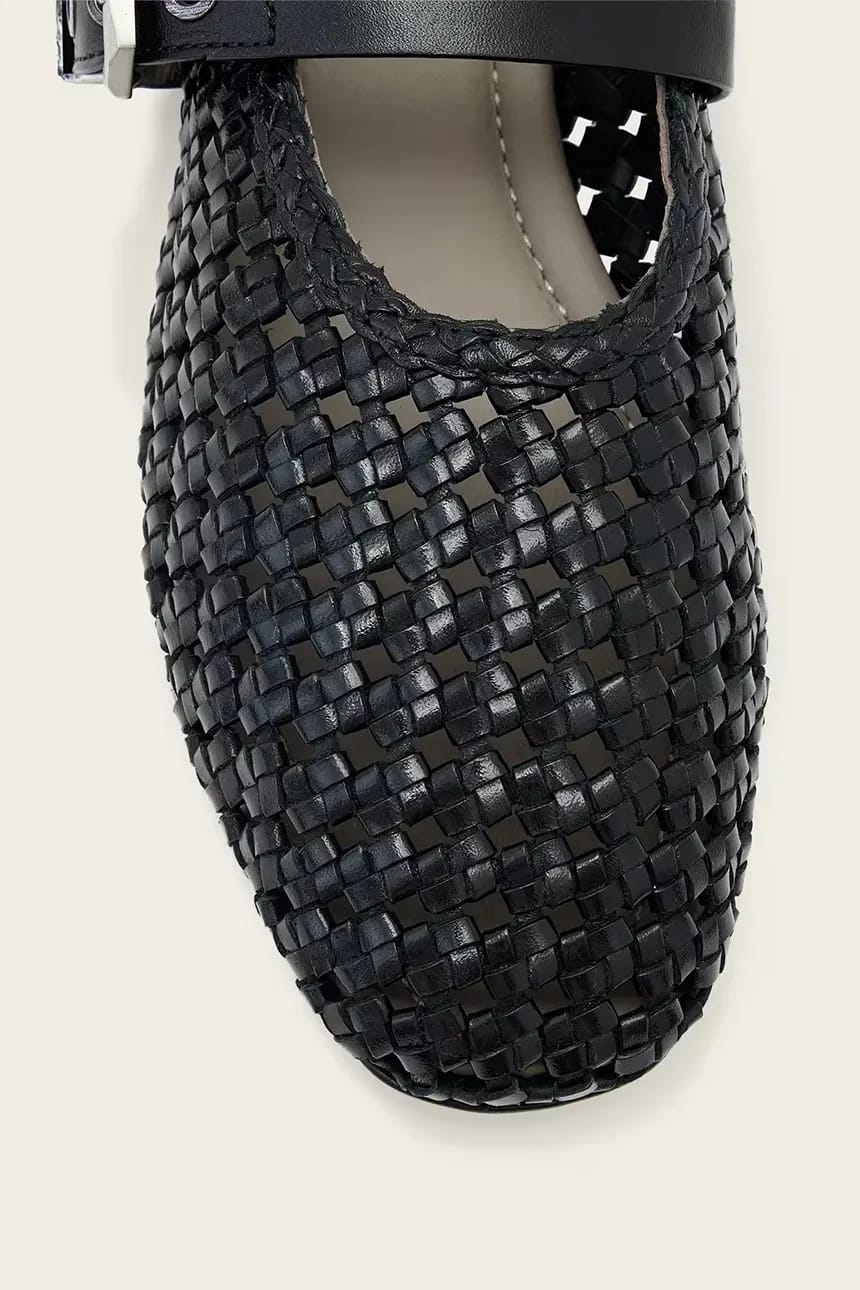 Кожаные балетки Sabine Woven Flat - фото 5