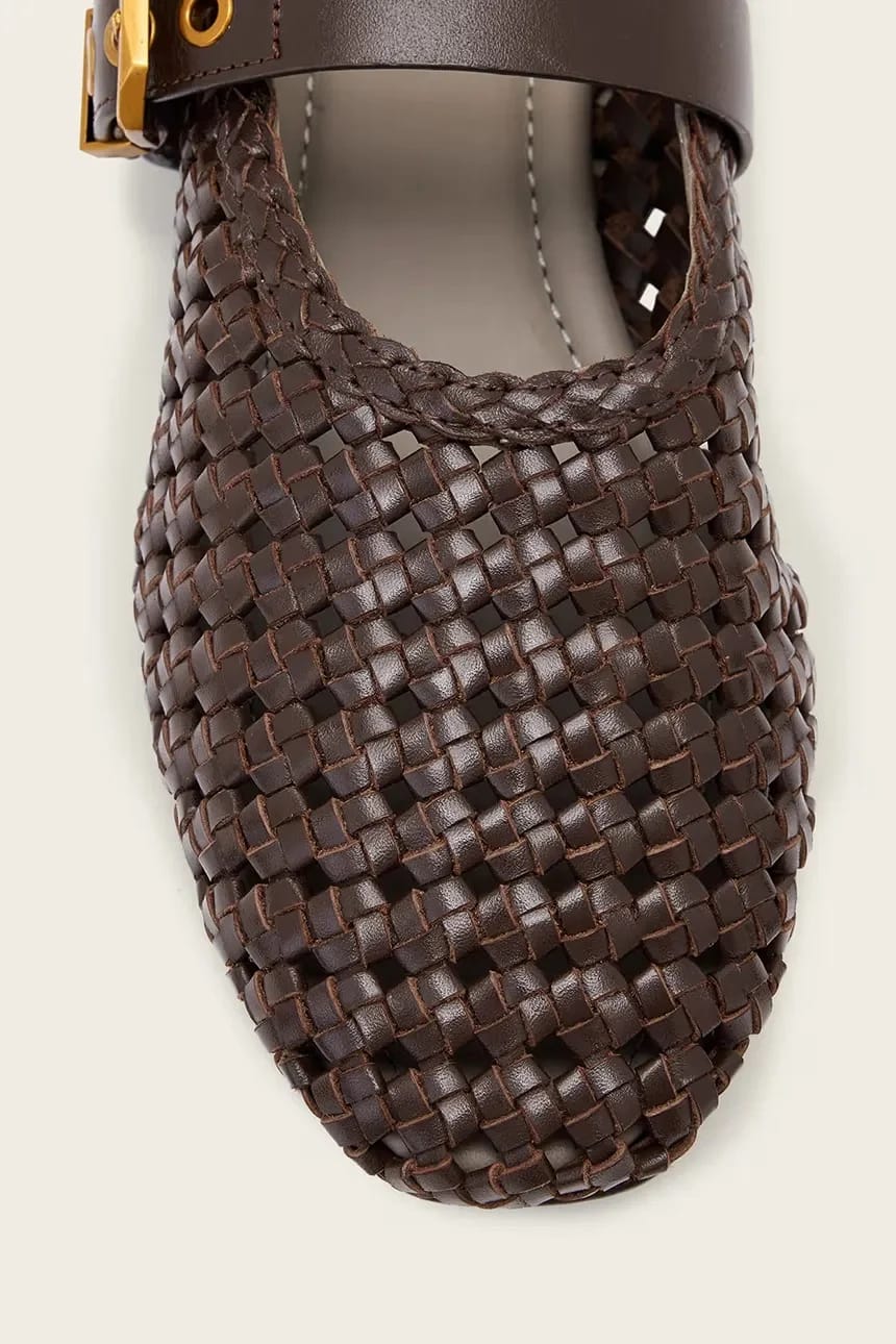 Кожаные балетки Sabine Woven Flat - фото 5