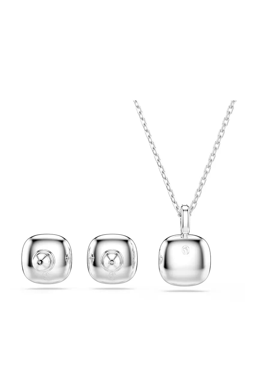 Женское металлическое колье и серьги с кристаллами Swarovski UNA - фото 3