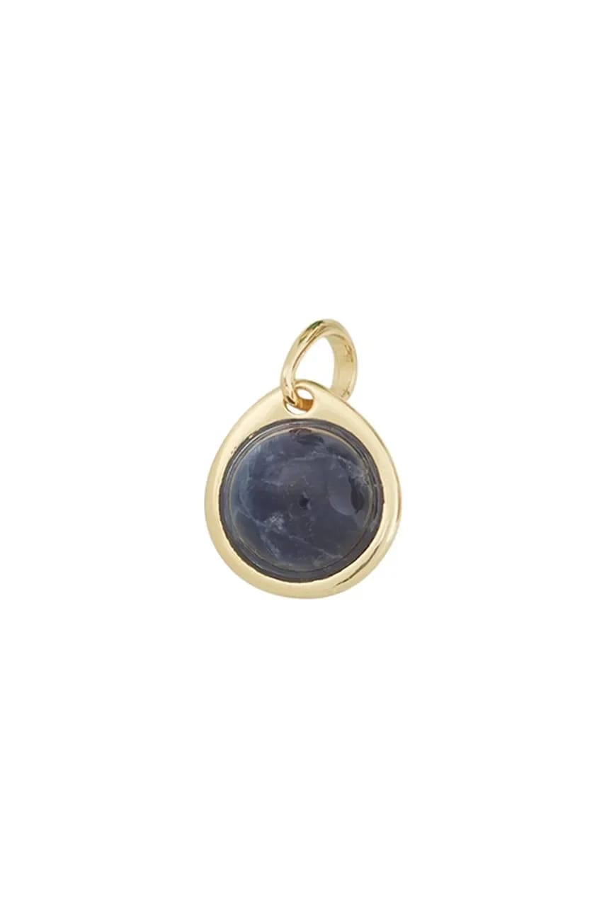 Женский позолоченный кулон с сапфиром Birthstone Charm Сентябрь - фото 1