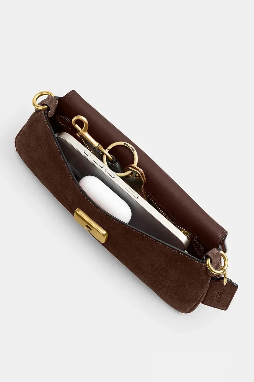 Женская замшевая сумка через плечо Suade Jet плечо Bag - фото 5