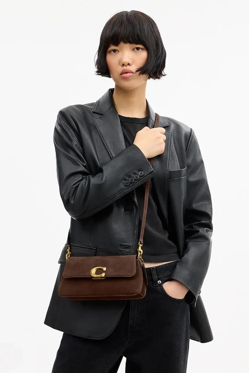 Женская замшевая сумка через плечо Suade Jet плечо Bag - фото 9