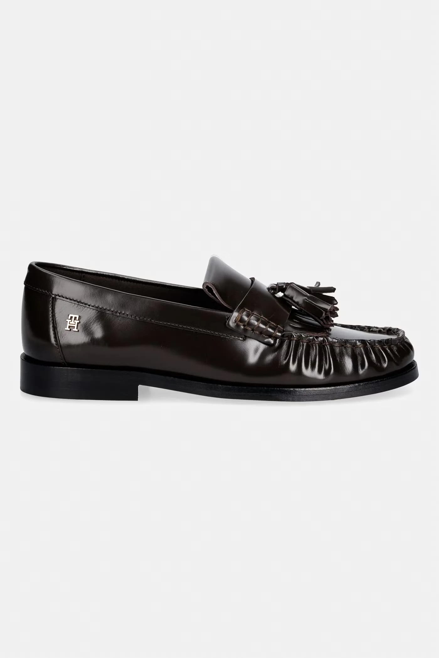 Женские кожаные лоферы TH LOAFER TASSEL ABRASIVATO - фото 2