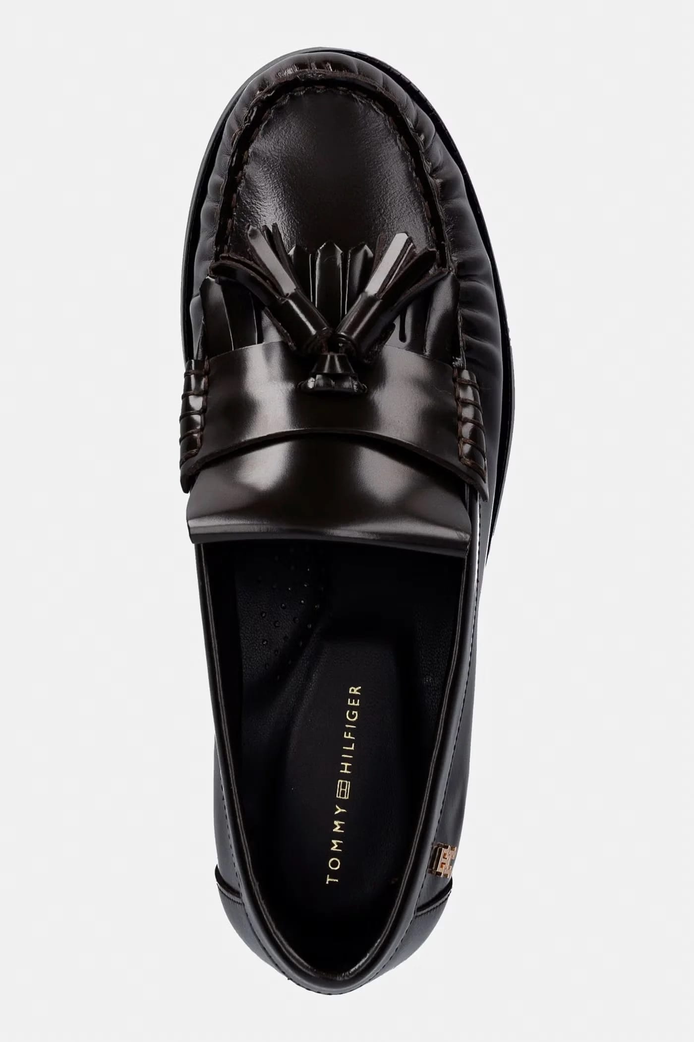 Женские кожаные лоферы TH LOAFER TASSEL ABRASIVATO - фото 4