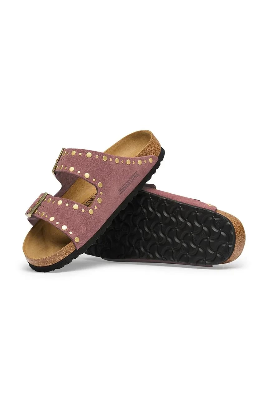 Женские замшевые тапочки Arizona Rivets Suede Leather - фото 4