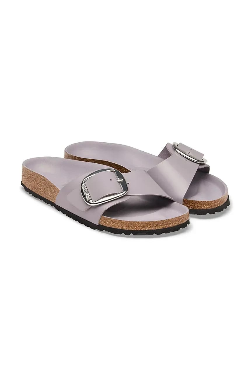 Женские лакированные тапочки Madrid Big Buckle из натуральной кожи - фото 3