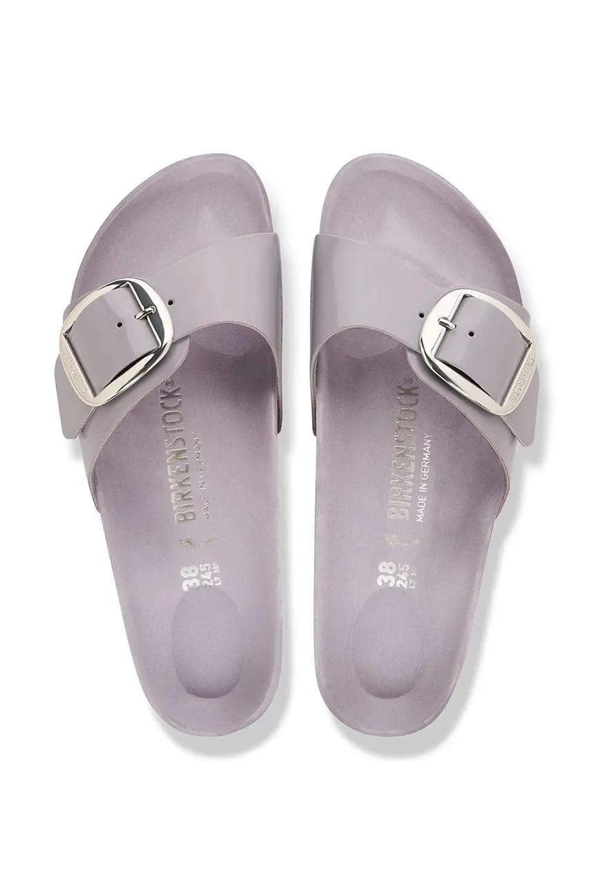 Женские лакированные тапочки Madrid Big Buckle из натуральной кожи - фото 5