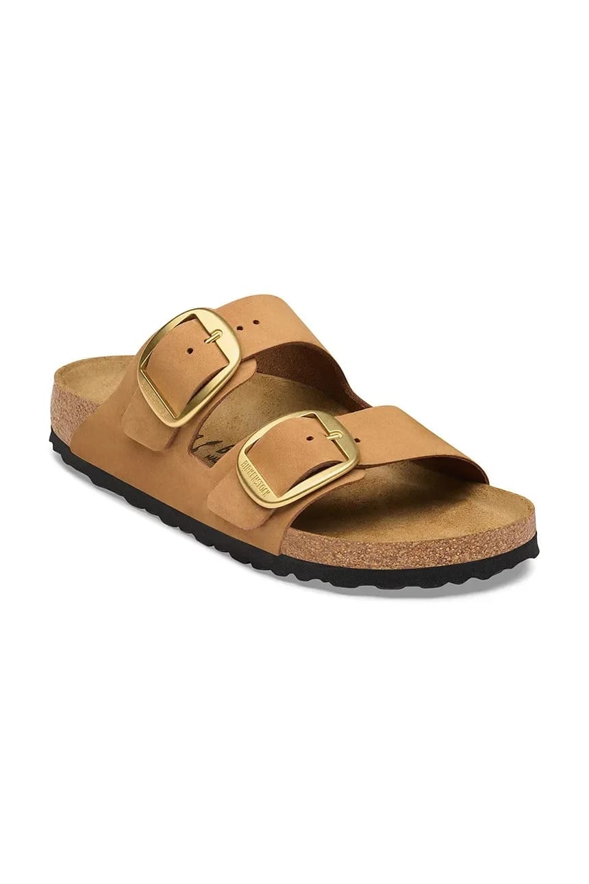 Женские тапочки из нубука Arizona Big Buckle Nubuck Leather - фото 2