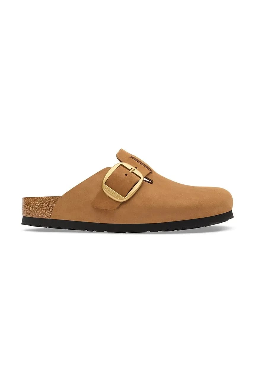 Женские сабо из нубука Boston Big Buckle Nubuck Leather - фото 1