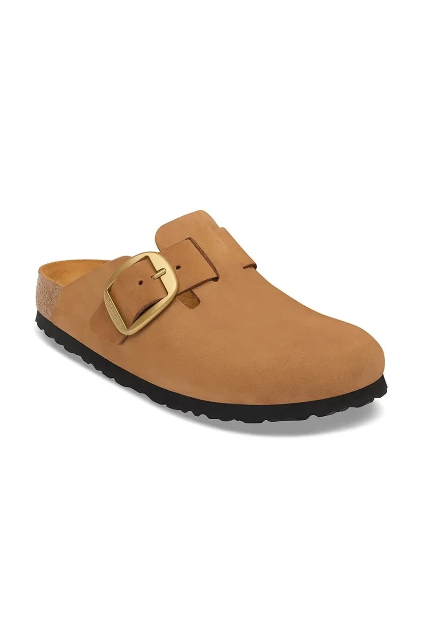 Женские сабо из нубука Boston Big Buckle Nubuck Leather - фото 2