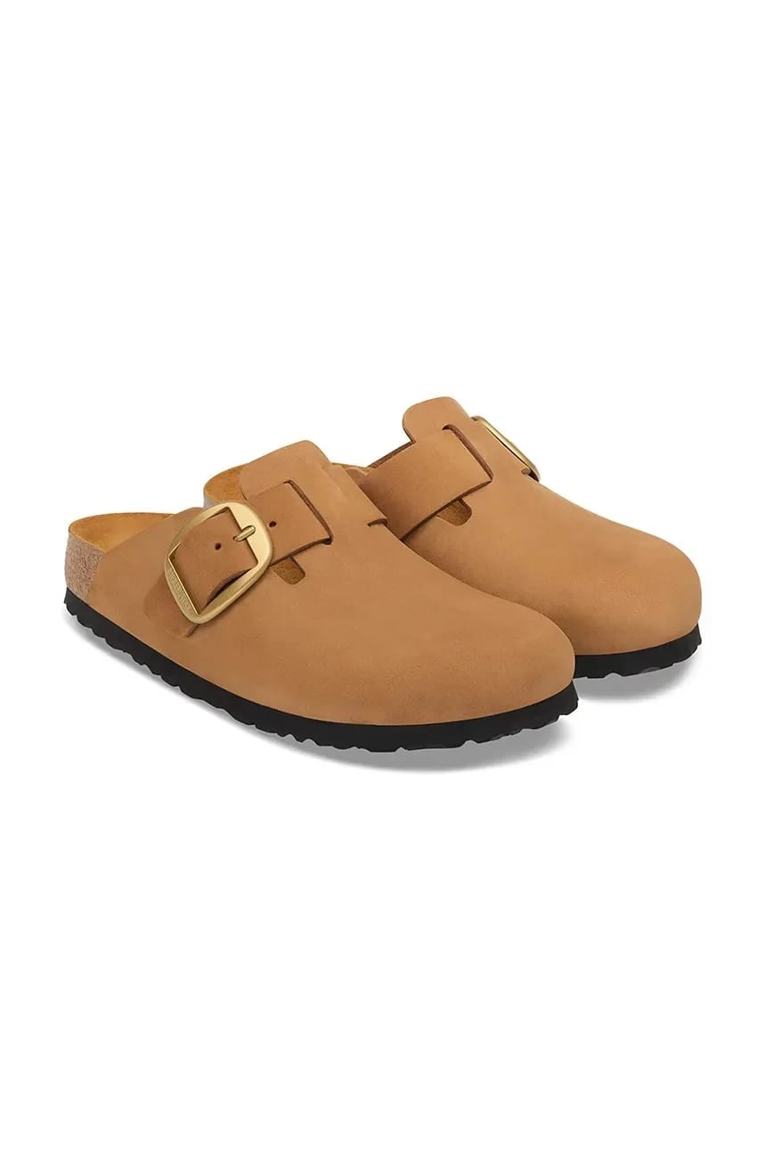Женские сабо из нубука Boston Big Buckle Nubuck Leather - фото 3