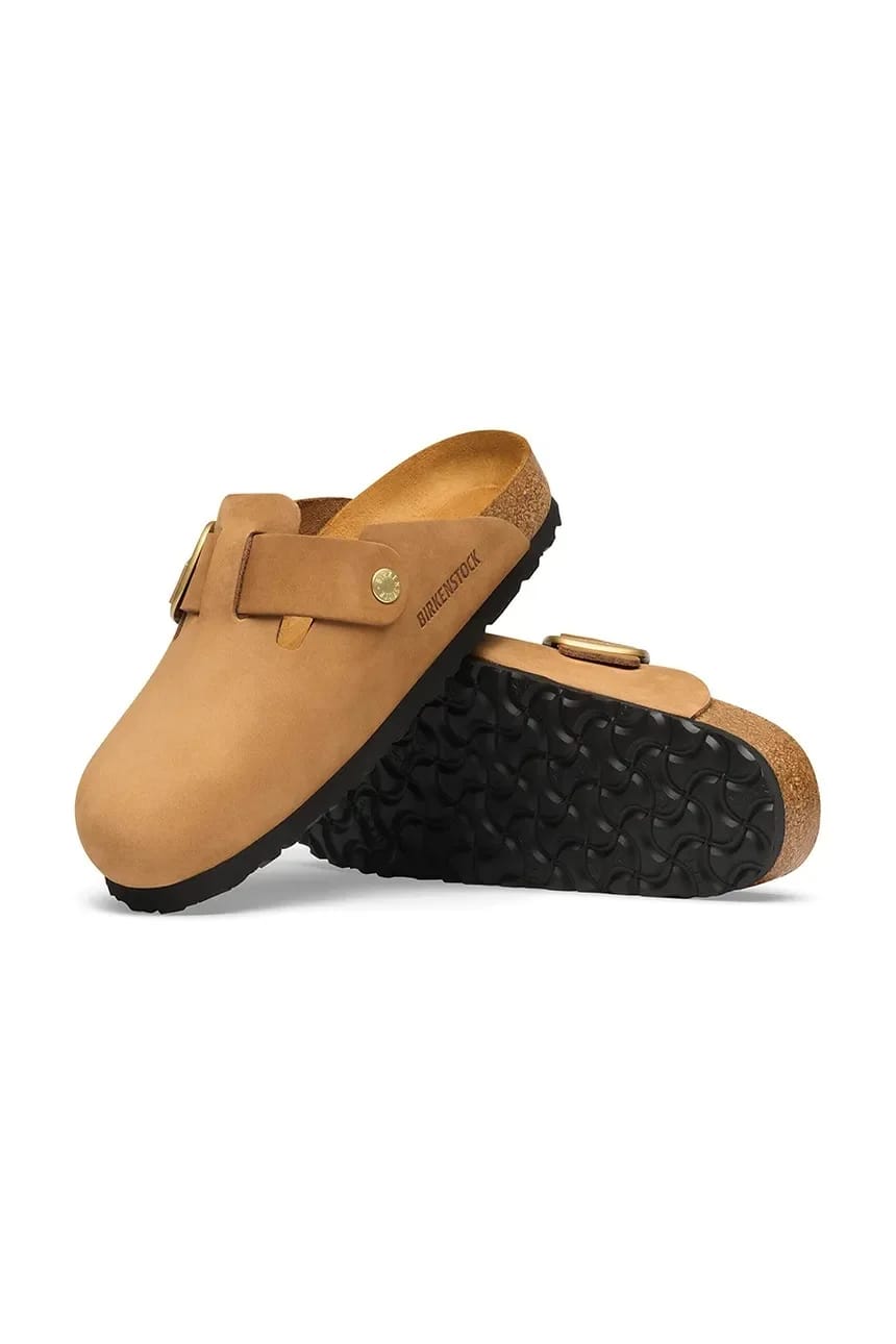 Женские сабо из нубука Boston Big Buckle Nubuck Leather - фото 4