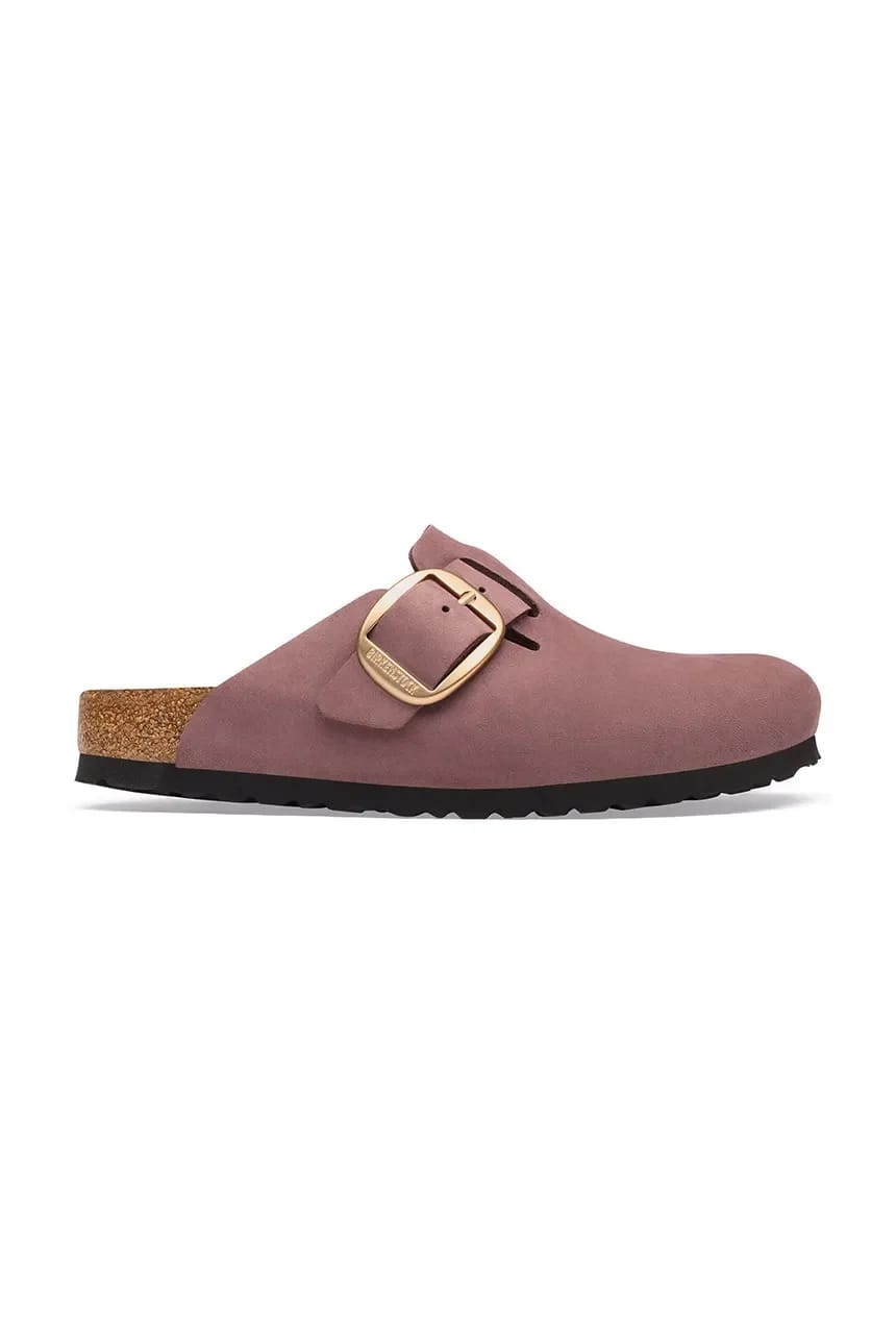 Женские сабо из нубука Boston Big Buckle Nubuck Leather - фото 1
