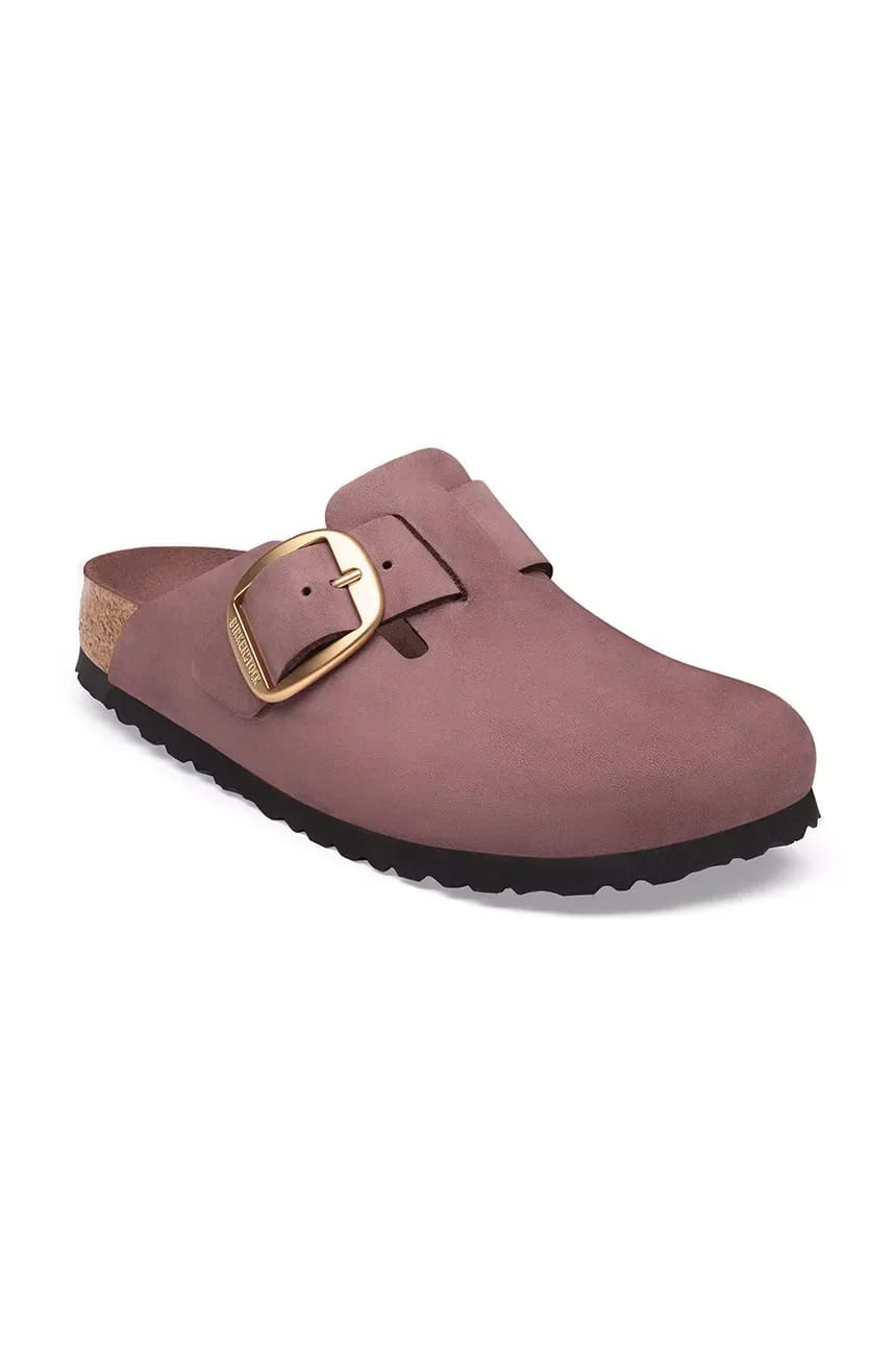 Женские сабо из нубука Boston Big Buckle Nubuck Leather - фото 2