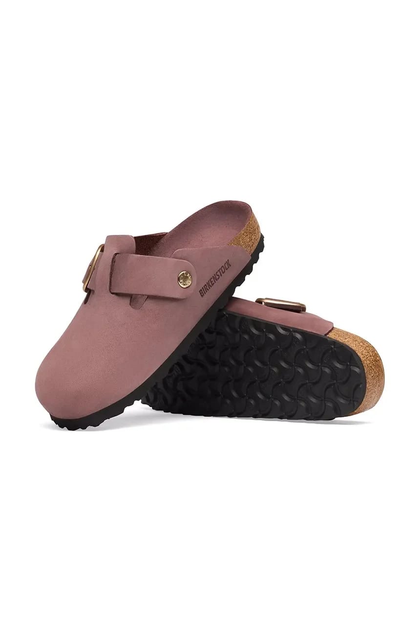 Женские сабо из нубука Boston Big Buckle Nubuck Leather - фото 4