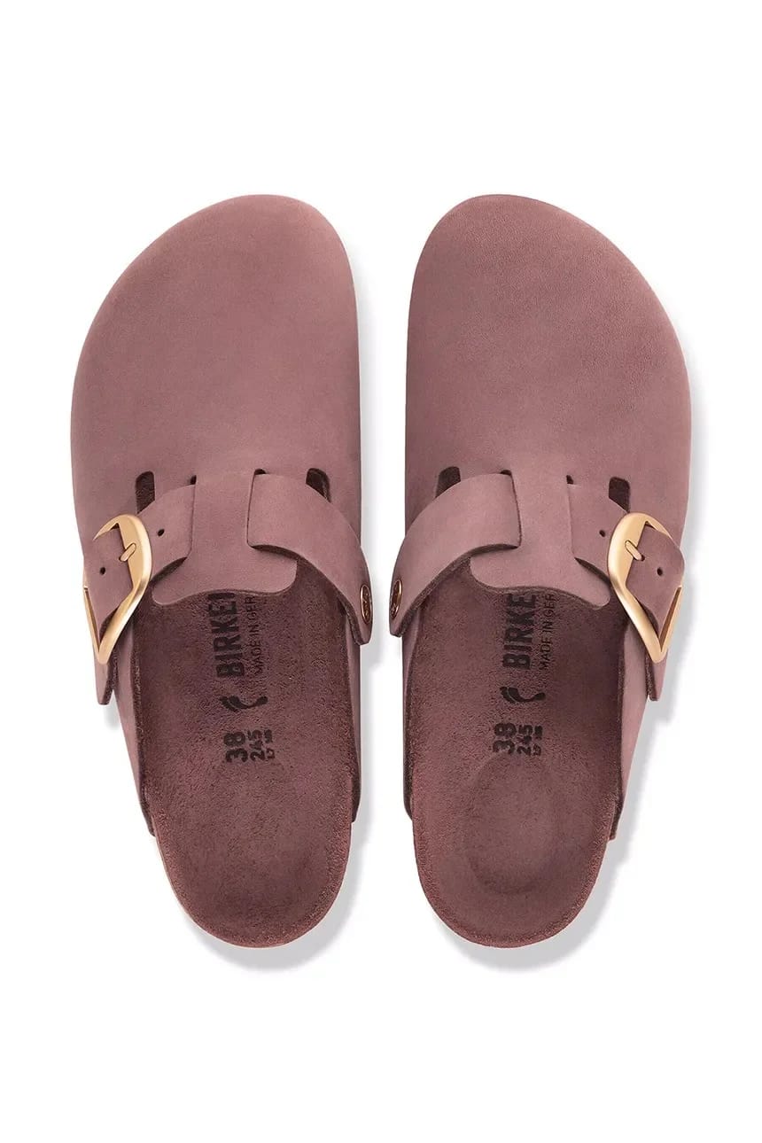 Женские сабо из нубука Boston Big Buckle Nubuck Leather - фото 5