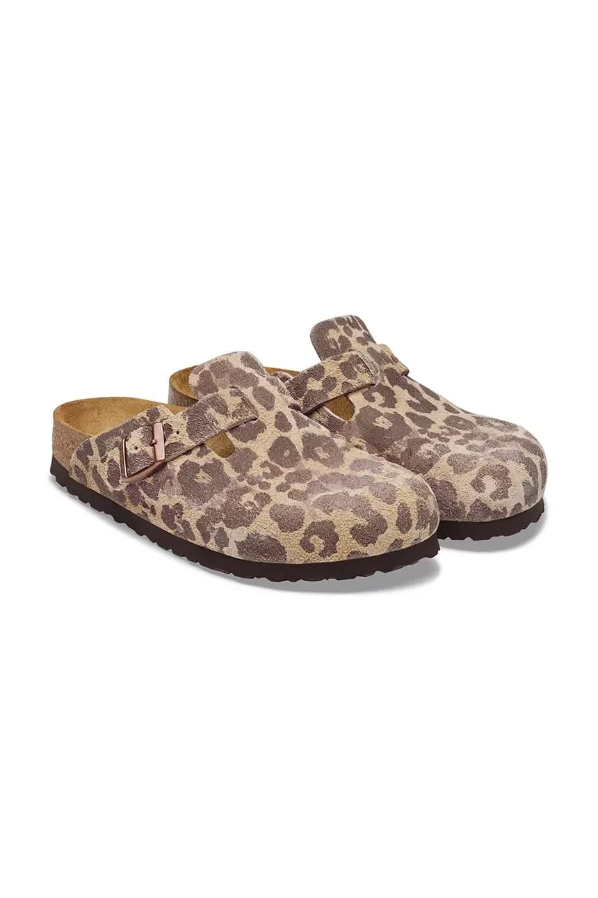 Женские мюли Boston Suede Leather с леопардовым принтом - фото 3